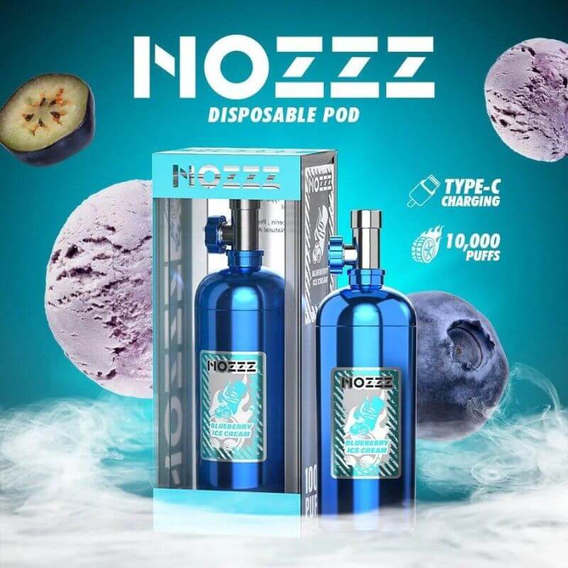 NOZZZ 10000 DISPOSABLE PODS BLUEBERRY ICE CREAM