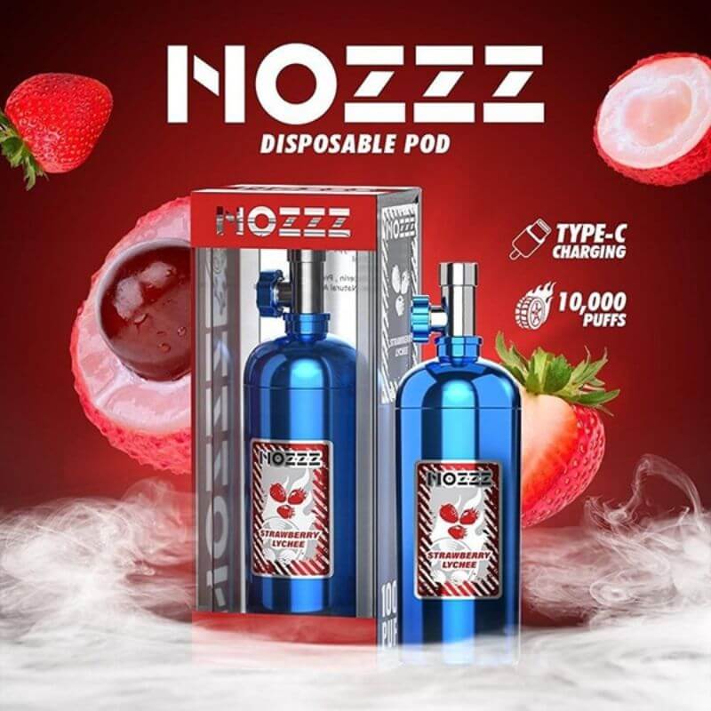 NOZZZ 10000 DISPOSABLE PODS STRAWBERRY LYCHEE