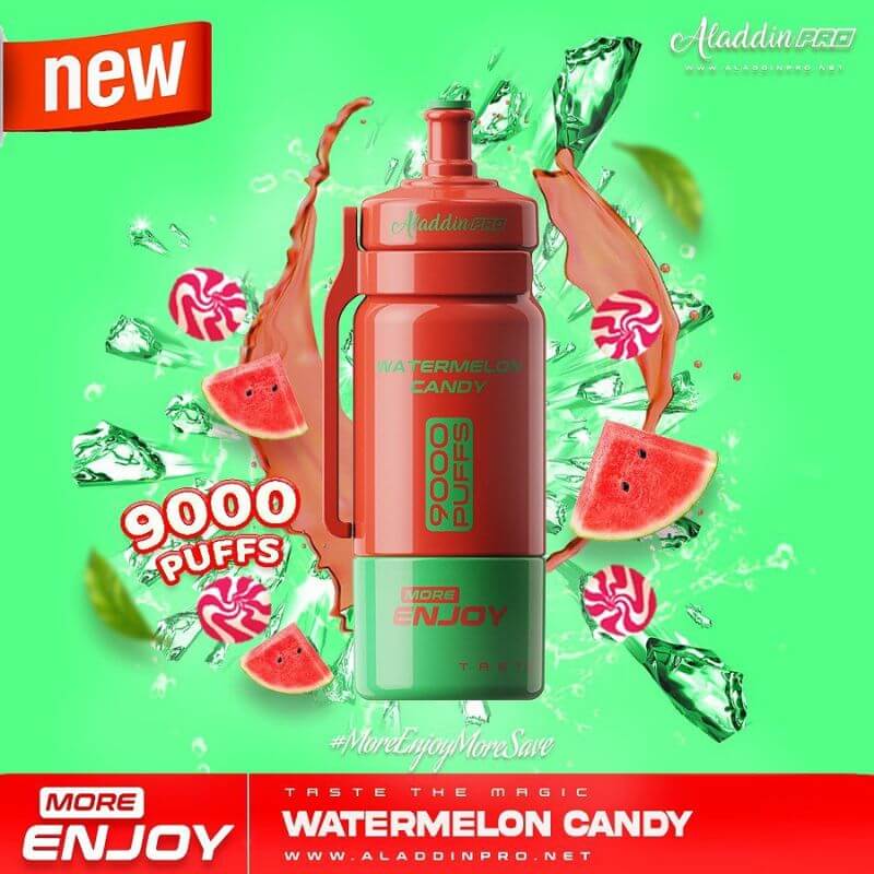 Aladdin Pro More Enjoy 9000 Puffs Watermelon Candy