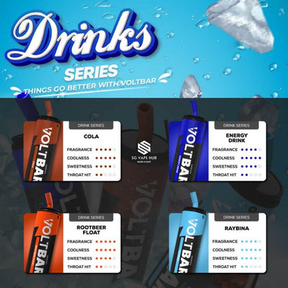 VOLTBAR 6000 Puffs Drinks Series Line Up, detail of each drink series flavors